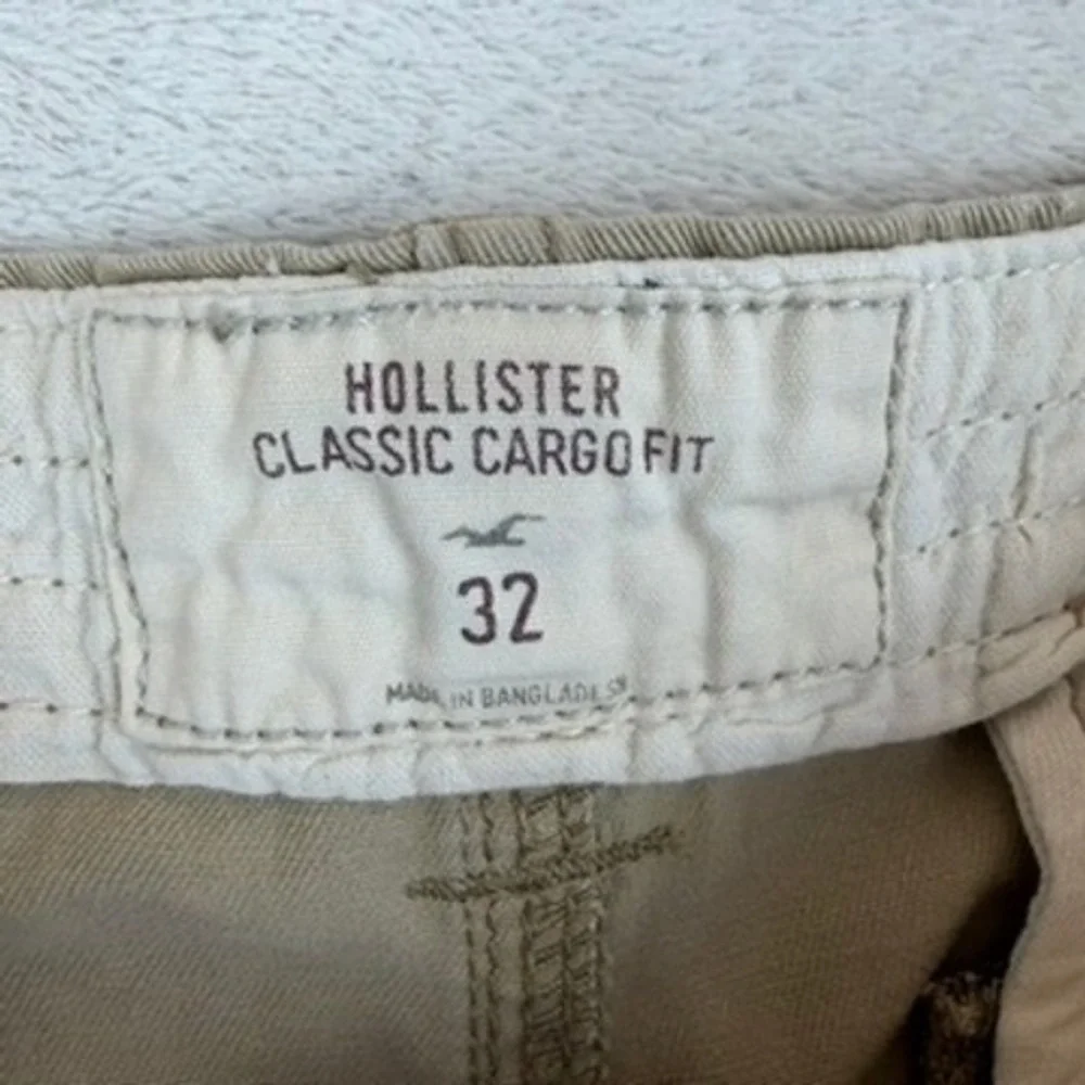 Hollister Classic Cargo Fit Shorts Mens 32 Khaki Tan Cotton Multi Pocket Y2K